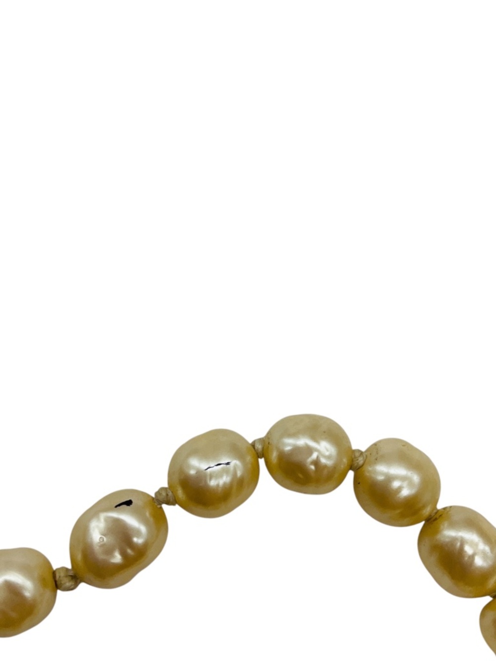 CHANEL VINTAGE 1981 CLEAR JUMBO CRYSTAL STATION AND PEARL LONG STRAND SAUTOIR NE - Picture 7 of 11